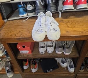 adidas White Low-Top Canvas Sneakers